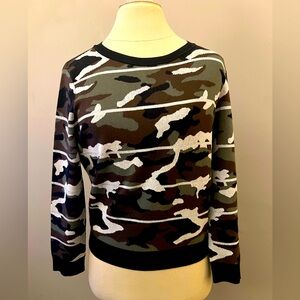 Veronica Beard Alpha Camo Jacquard Sweater size S NWOT